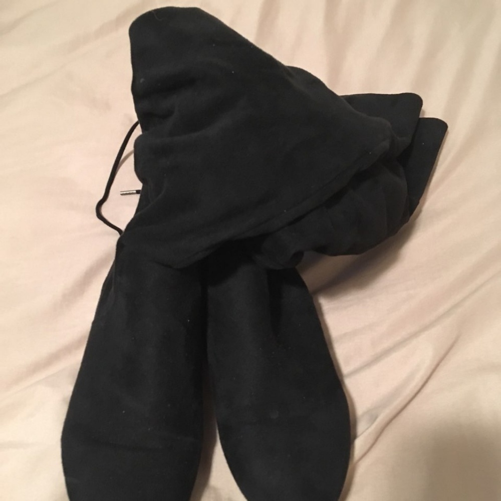 Over the knee black suede Aldo boots